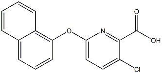 3-chloro-6-(naphthalen-1-yloxy)pyridine-2-carboxylic acid Struktur