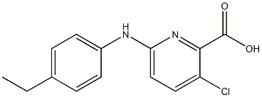 3-chloro-6-[(4-ethylphenyl)amino]pyridine-2-carboxylic acid Struktur