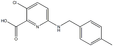 3-chloro-6-{[(4-methylphenyl)methyl]amino}pyridine-2-carboxylic acid Struktur