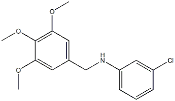 3-chloro-N-[(3,4,5-trimethoxyphenyl)methyl]aniline Struktur