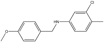 3-chloro-N-[(4-methoxyphenyl)methyl]-4-methylaniline Struktur