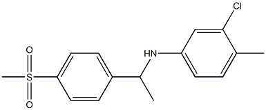 3-chloro-N-[1-(4-methanesulfonylphenyl)ethyl]-4-methylaniline Struktur