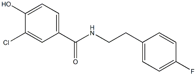 3-chloro-N-[2-(4-fluorophenyl)ethyl]-4-hydroxybenzamide Struktur