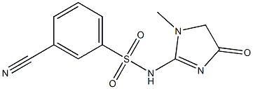 3-cyano-N-(1-methyl-4-oxo-4,5-dihydro-1H-imidazol-2-yl)benzene-1-sulfonamide Struktur