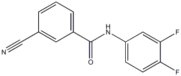 3-cyano-N-(3,4-difluorophenyl)benzamide Struktur