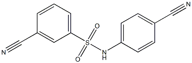 3-cyano-N-(4-cyanophenyl)benzenesulfonamide Struktur