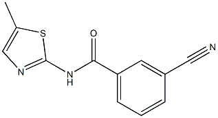 3-cyano-N-(5-methyl-1,3-thiazol-2-yl)benzamide Struktur