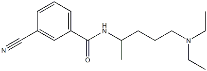 3-cyano-N-[4-(diethylamino)-1-methylbutyl]benzamide Struktur