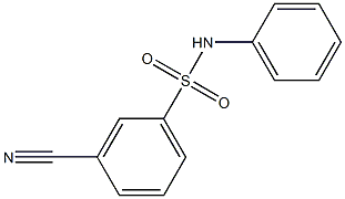 3-cyano-N-phenylbenzene-1-sulfonamide Struktur