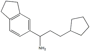 3-cyclopentyl-1-(2,3-dihydro-1H-inden-5-yl)propan-1-amine Struktur