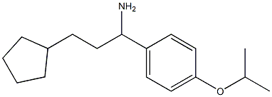 3-cyclopentyl-1-[4-(propan-2-yloxy)phenyl]propan-1-amine Struktur