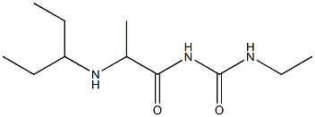 3-ethyl-1-[2-(pentan-3-ylamino)propanoyl]urea Struktur