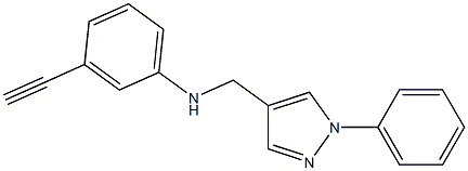 3-ethynyl-N-[(1-phenyl-1H-pyrazol-4-yl)methyl]aniline Struktur