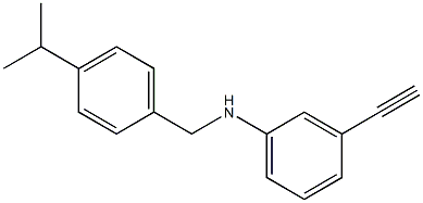 3-ethynyl-N-{[4-(propan-2-yl)phenyl]methyl}aniline Struktur