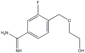 3-fluoro-4-[(2-hydroxyethoxy)methyl]benzene-1-carboximidamide Struktur