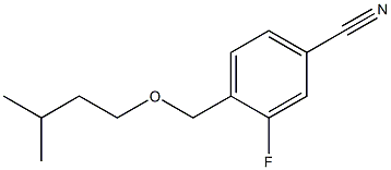 3-fluoro-4-[(3-methylbutoxy)methyl]benzonitrile Struktur