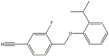 3-fluoro-4-[2-(propan-2-yl)phenoxymethyl]benzonitrile Struktur