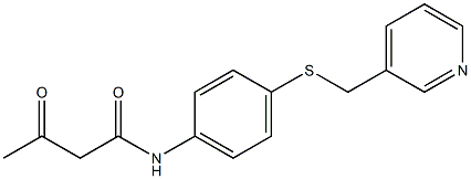 3-oxo-N-{4-[(pyridin-3-ylmethyl)sulfanyl]phenyl}butanamide Struktur