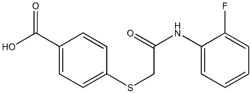 4-({[(2-fluorophenyl)carbamoyl]methyl}sulfanyl)benzoic acid Struktur