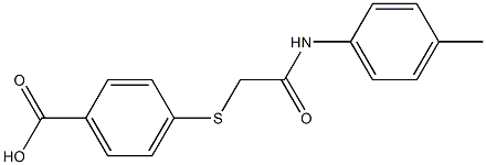 4-({[(4-methylphenyl)carbamoyl]methyl}sulfanyl)benzoic acid Struktur