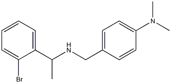 4-({[1-(2-bromophenyl)ethyl]amino}methyl)-N,N-dimethylaniline Struktur