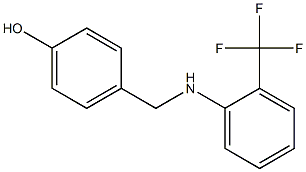 4-({[2-(trifluoromethyl)phenyl]amino}methyl)phenol Struktur