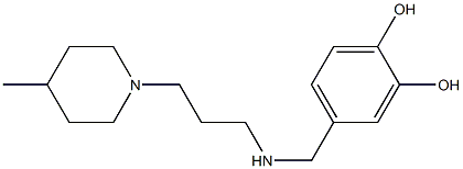 4-({[3-(4-methylpiperidin-1-yl)propyl]amino}methyl)benzene-1,2-diol Struktur