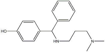 4-({[3-(dimethylamino)propyl]amino}(phenyl)methyl)phenol Struktur