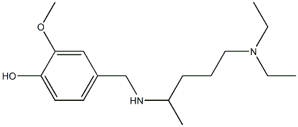 4-({[5-(diethylamino)pentan-2-yl]amino}methyl)-2-methoxyphenol Struktur