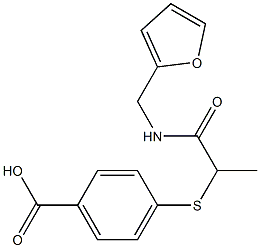 4-({1-[(furan-2-ylmethyl)carbamoyl]ethyl}sulfanyl)benzoic acid Struktur