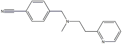 4-({methyl[2-(pyridin-2-yl)ethyl]amino}methyl)benzonitrile Struktur