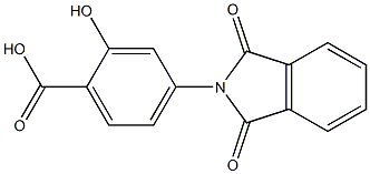 4-(1,3-dioxo-1,3-dihydro-2H-isoindol-2-yl)-2-hydroxybenzoic acid Struktur