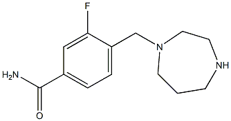 4-(1,4-diazepan-1-ylmethyl)-3-fluorobenzamide Struktur