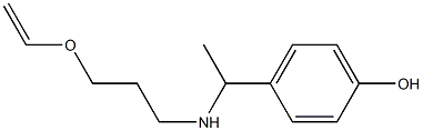 4-(1-{[3-(ethenyloxy)propyl]amino}ethyl)phenol Struktur