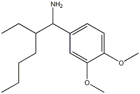 4-(1-amino-2-ethylhexyl)-1,2-dimethoxybenzene Struktur