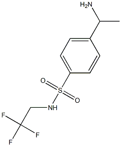 4-(1-aminoethyl)-N-(2,2,2-trifluoroethyl)benzene-1-sulfonamide Struktur