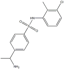 4-(1-aminoethyl)-N-(3-chloro-2-methylphenyl)benzene-1-sulfonamide Struktur