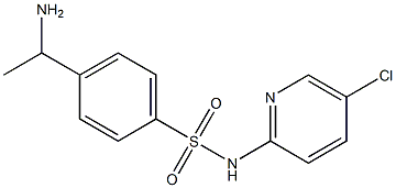 4-(1-aminoethyl)-N-(5-chloropyridin-2-yl)benzene-1-sulfonamide Struktur