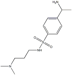 4-(1-aminoethyl)-N-[3-(dimethylamino)propyl]benzene-1-sulfonamide Struktur