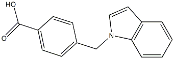 4-(1H-indol-1-ylmethyl)benzoic acid Struktur