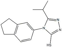 4-(2,3-dihydro-1H-inden-5-yl)-5-(propan-2-yl)-4H-1,2,4-triazole-3-thiol Struktur