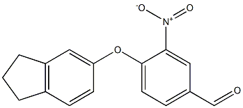 4-(2,3-dihydro-1H-inden-5-yloxy)-3-nitrobenzaldehyde Struktur