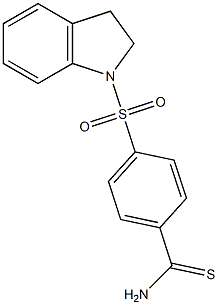 4-(2,3-dihydro-1H-indole-1-sulfonyl)benzene-1-carbothioamide Struktur