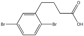 4-(2,5-dibromophenyl)butanoic acid Struktur