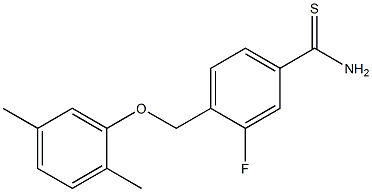 4-(2,5-dimethylphenoxymethyl)-3-fluorobenzene-1-carbothioamide Structure