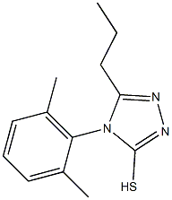 4-(2,6-dimethylphenyl)-5-propyl-4H-1,2,4-triazole-3-thiol Struktur