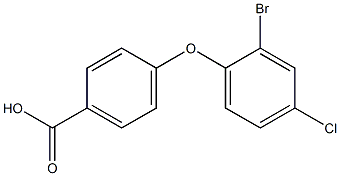 4-(2-bromo-4-chlorophenoxy)benzoic acid Struktur