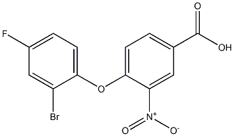 4-(2-bromo-4-fluorophenoxy)-3-nitrobenzoic acid Struktur