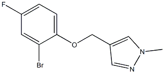 4-(2-bromo-4-fluorophenoxymethyl)-1-methyl-1H-pyrazole Struktur