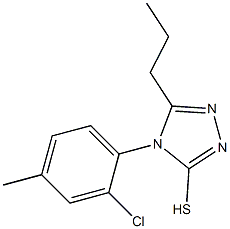 4-(2-chloro-4-methylphenyl)-5-propyl-4H-1,2,4-triazole-3-thiol Struktur